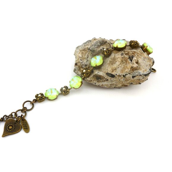 APPLE BLOSSOMS Flower Tennis Bracelet, Made with Premium Cushion Cut Crystals - Picture 3 of 6